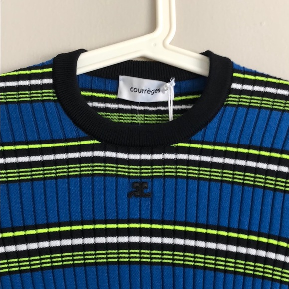 Courreges Variegated Striped Knit Dress - Picture 3 of 6